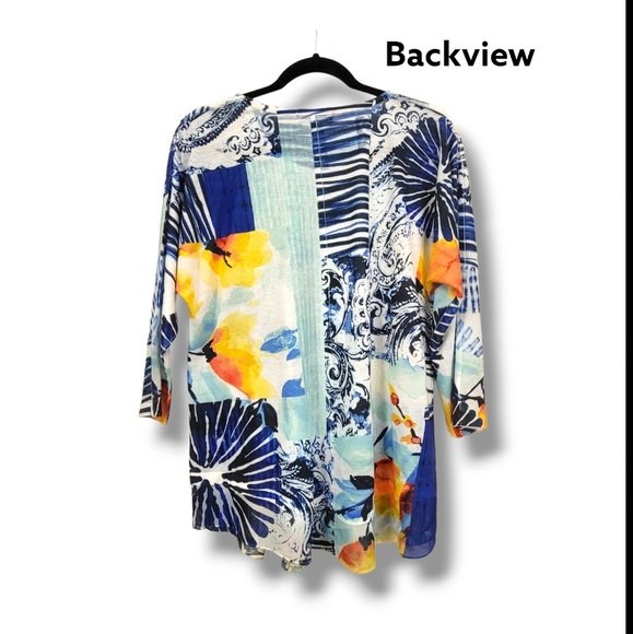 🌿Christopher & Banks Women's Large Sequin Studded Top in Mixed Media Top - Picture 7 of 10